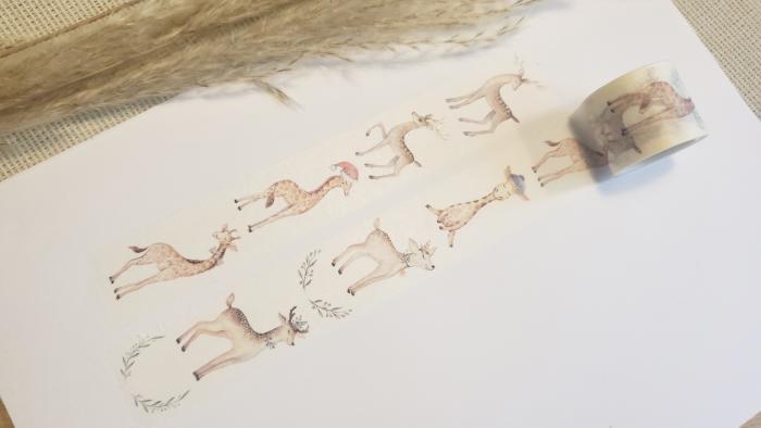 Design Washi Tape Rehe und Giraffen